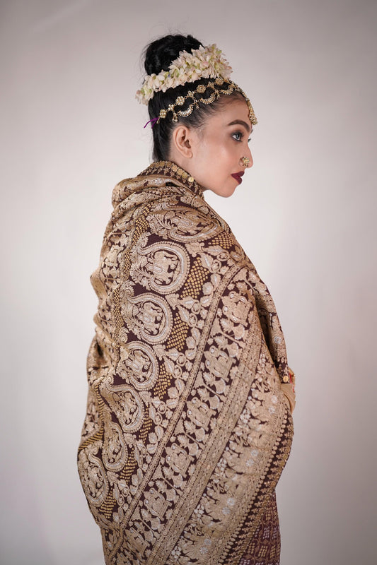 Designer handcrafted bandhani saree