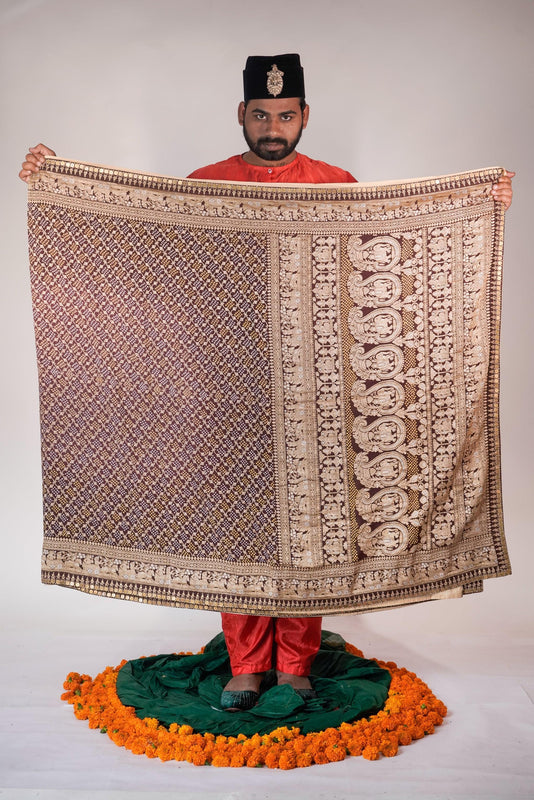Designer handcrafted bandhani saree
