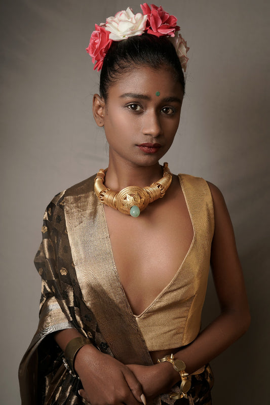 Handcrafted vintage silver choker - Indian Jewellery