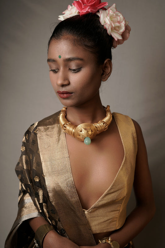 Handcrafted vintage silver choker - Indian Jewellery