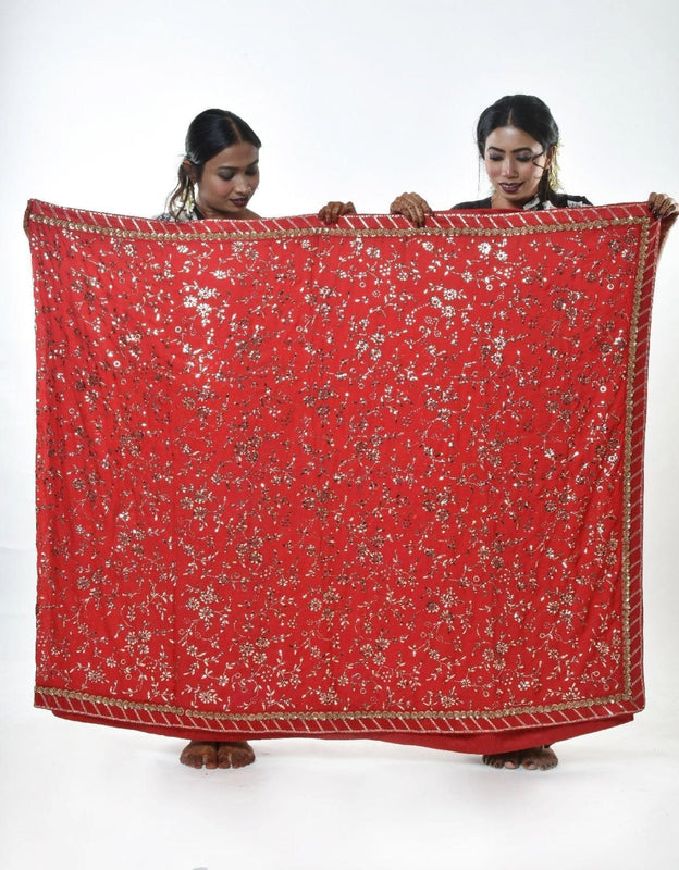 Designer Red bridal wedding saree by Ayush Kehriwal