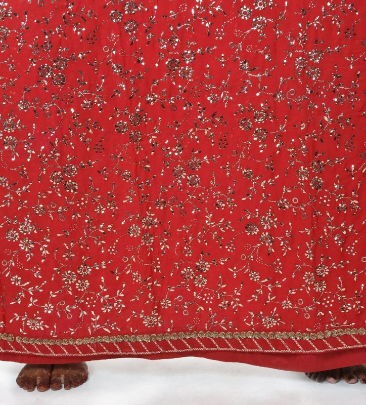 Designer Red bridal wedding saree by Ayush Kehriwal