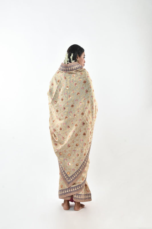 Embroidered Benarsi Silk Saree