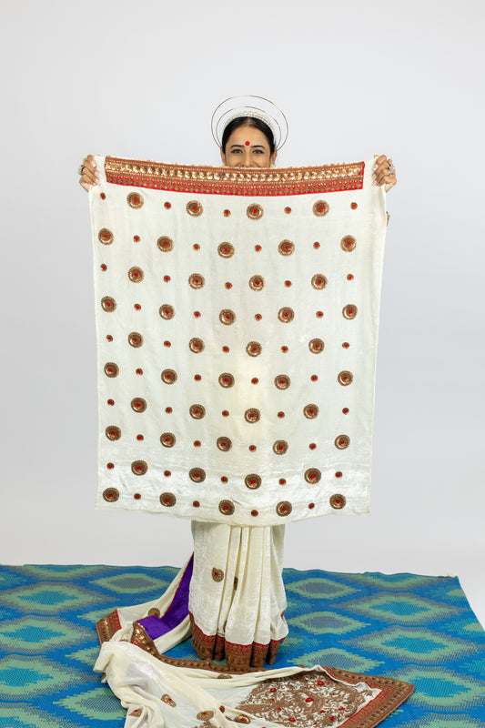 Hand Embroidered Saree by Ayush Kejriwal