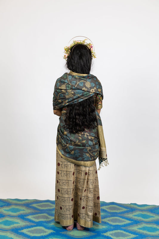 Hand Painted Pen Kalamkari Saree