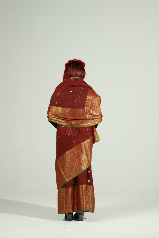 Hand Painted Pen Kalamkari Saree