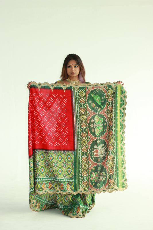 Embroidered Patola Silk Saree