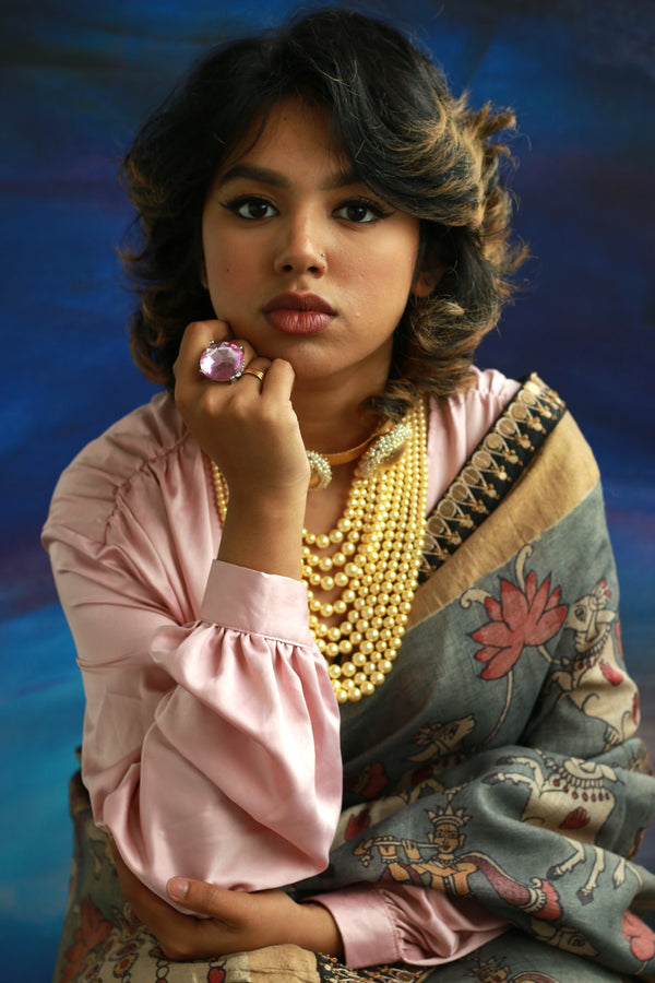 Indian designer wedding jewellery, Handmade Pearl Neckpiece