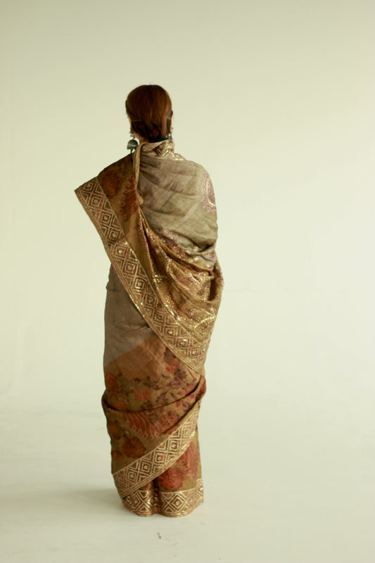 Authentic Pen Kalamkari Saree