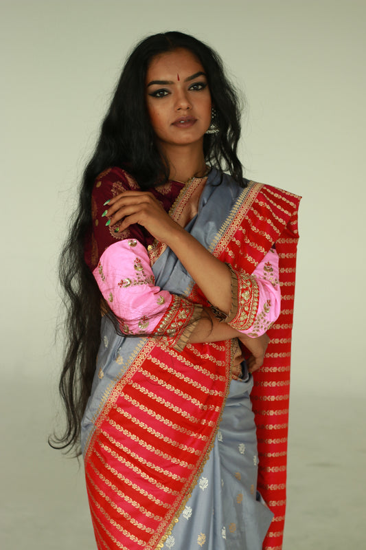 handwoven embroidered banarasi silk saree