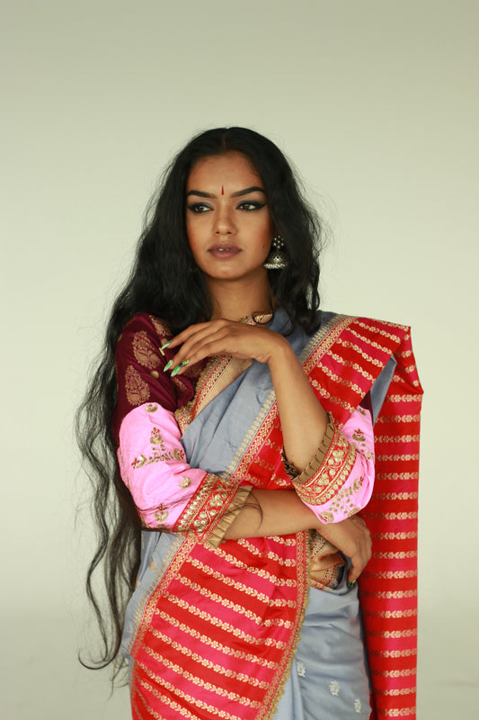 handwoven embroidered banarasi silk saree