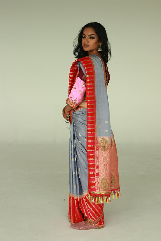 handwoven embroidered banarasi silk saree