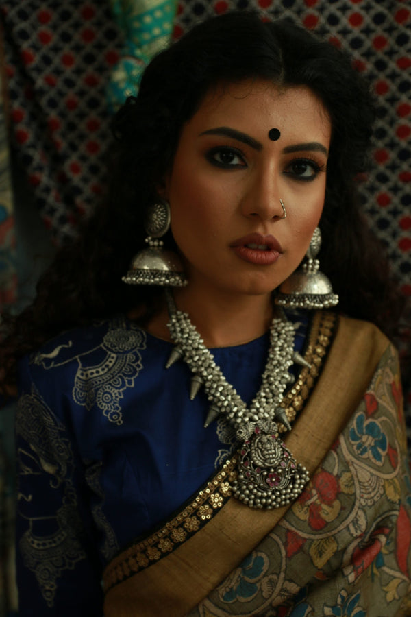 Indian Ethnic Silver Jhumka