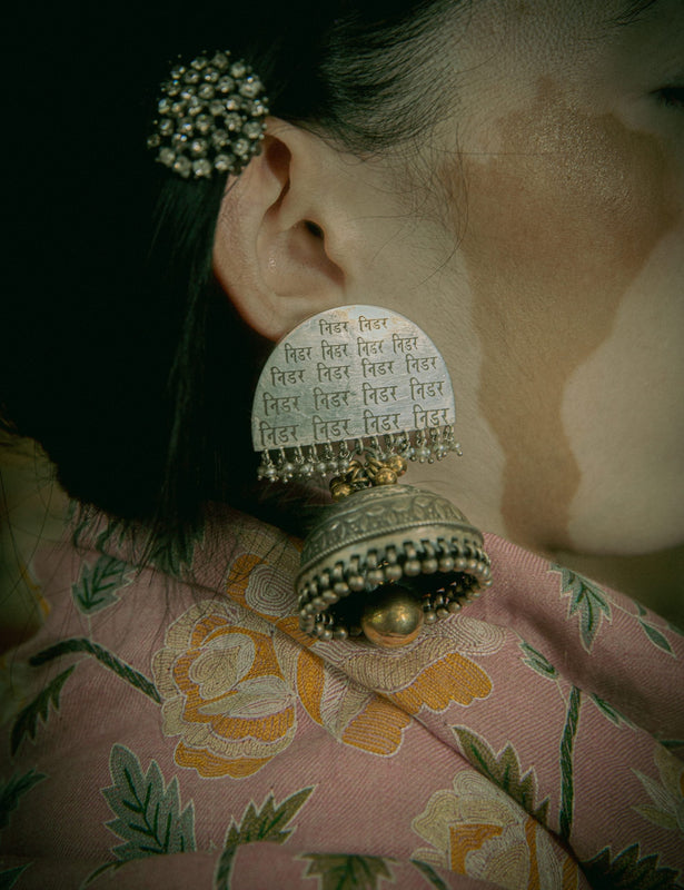 Indian Ethnic Silver Jhumkas