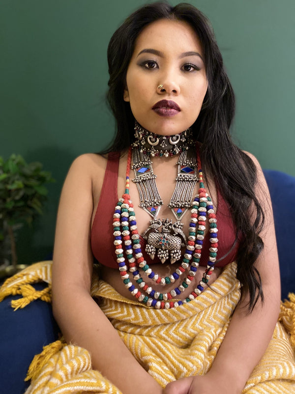 Statement Vintage Silver Neckpiece