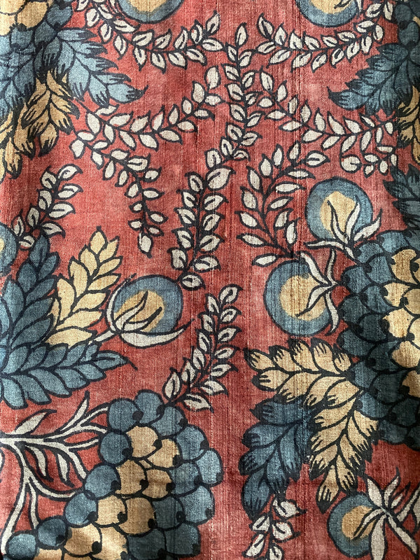 Hand Painted Pen Kalamkari Saree by Ayush Kejriwal