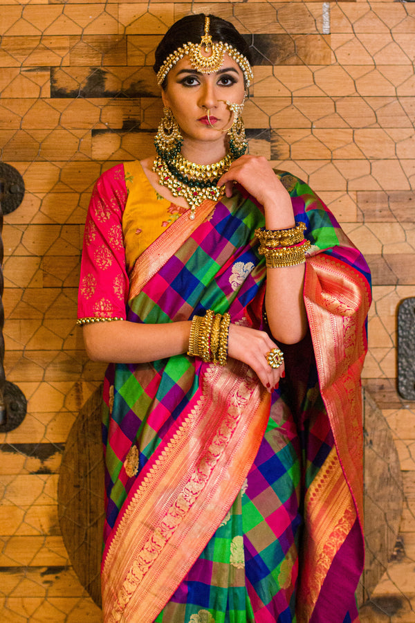 Handwoven Banarasi Saree by Ayush Kejriwal