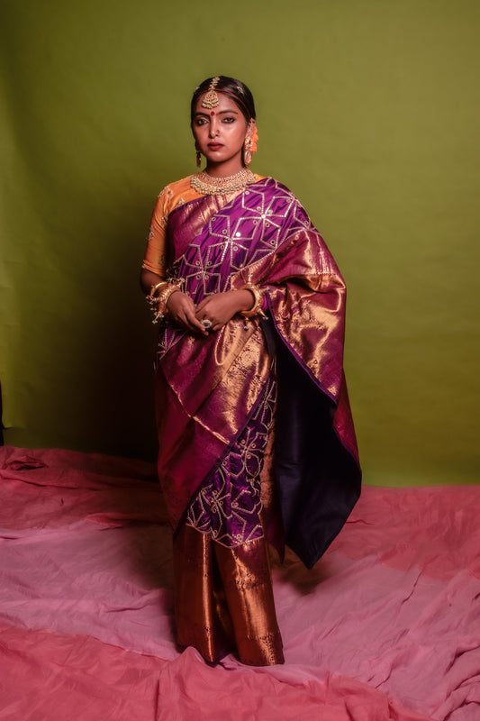handwoven Kanjiveram silk saree