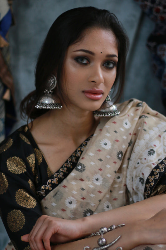 Indian Ethnic Silver Jhumka