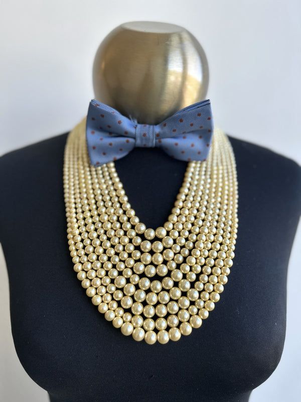 Designer Pearl Neckpiece, Handmade ethnic silver jewellery