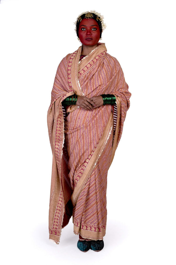 handwoven Bandhani banarasi saree