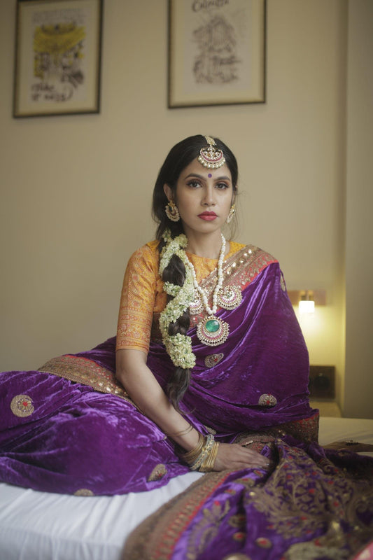 hand made wedding neckpiece and earring set
