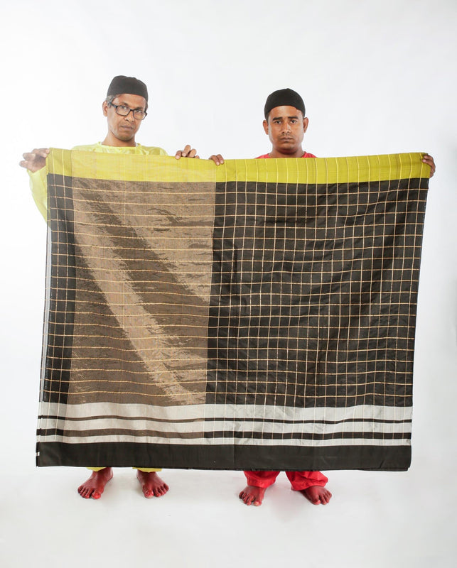 Handwoven Chanderi Silk Saree by Ayush Kejriwal