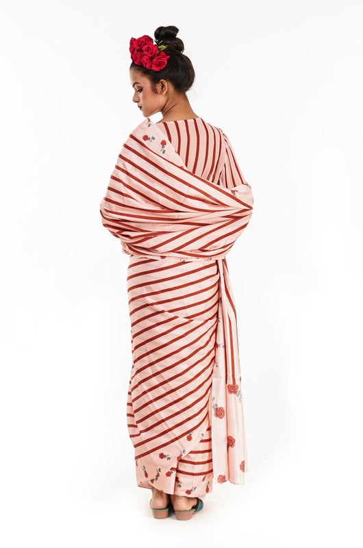 printed partywear saree