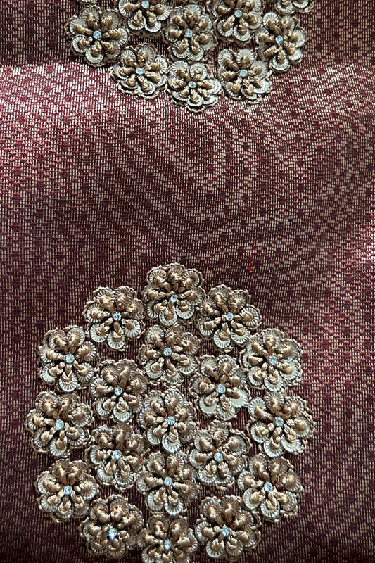 handwoven embrdoired banarasi Cora silk saree