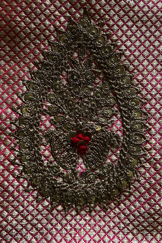 handwoven embroidered banarasi silk saree