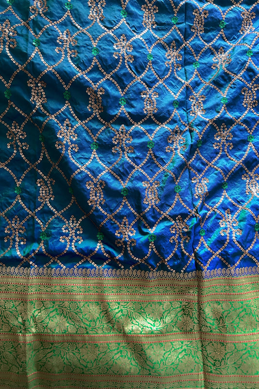 handwoven, hand-embroidered banarasi brocade silk saree