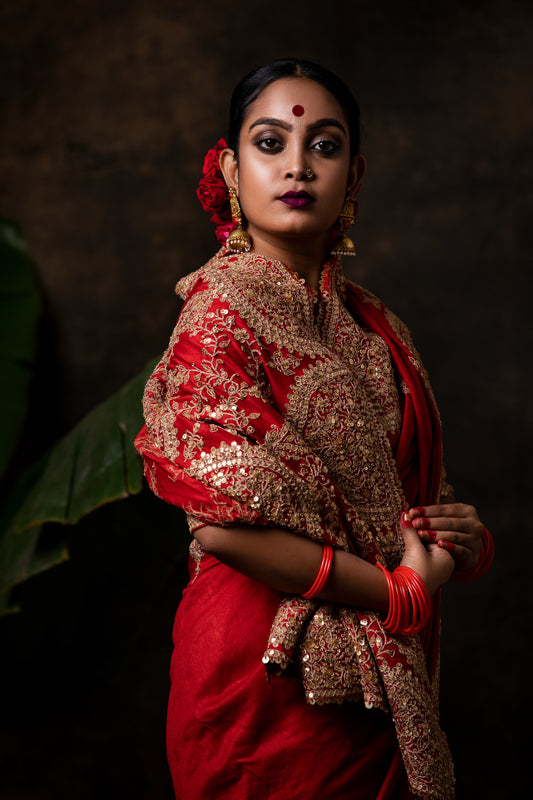 Hand-Embroidered Saree