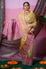 gold handwoven, hand embroidered kanjiveram silk saree