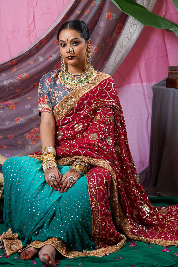 Bridal wear saree best sale