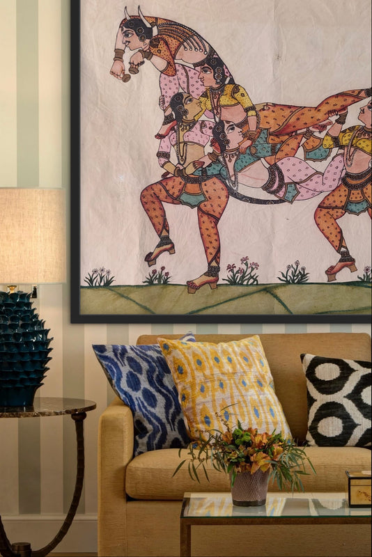 Authentic hand painted pen kalamkari art work 