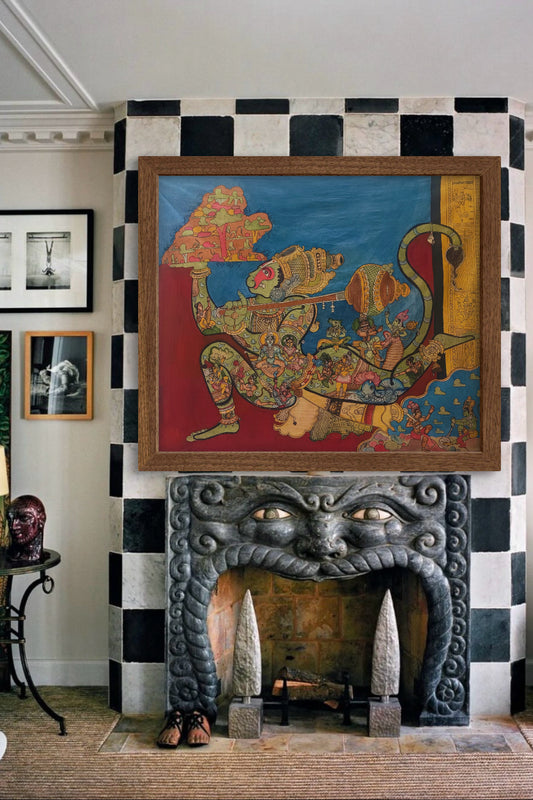 Handpainted Pen Kalamkari wall art 