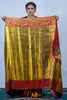 Handwoven golden kanjiveeram silk saree