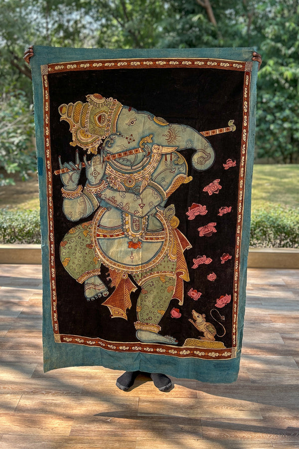 beautiful hand painted real pen kalamkari wall painting