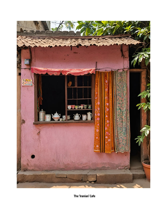 A stunning (AI assisted) photograph by The Ayush Kejriwal Art Project of a beautiful street teashop/cafe.