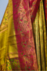 Handwoven golden kanjiveeram silk saree