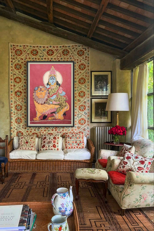 hand painted real pen kalamkari wall painting