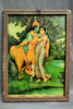 vintage litho print of a painting made by Raja Ravi Verma
