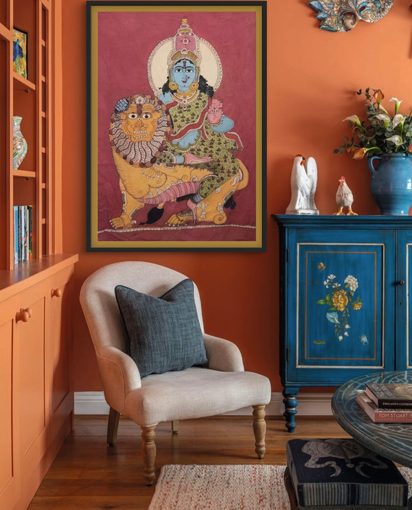 hand painted real pen kalamkari wall painting