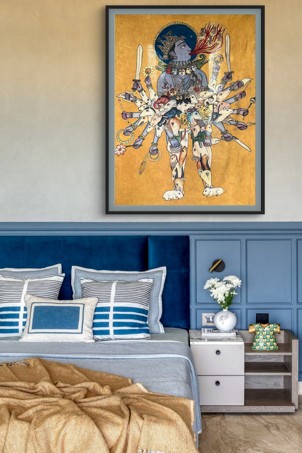 Authentic hand painted pen Kalamkari wall art 