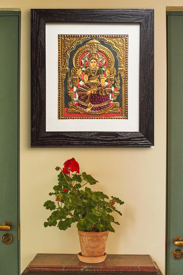 handcrafted gold Tanjore painting of godess Lakshmi