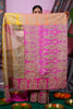 gold handwoven, hand embroidered kanjiveram silk saree