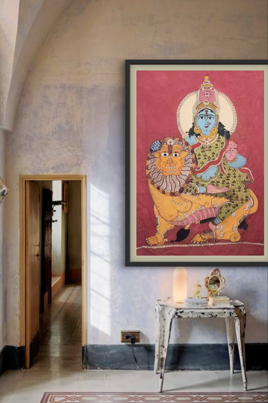 hand painted real pen kalamkari wall painting