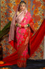 Hand embroidered designer wedding wear saree 