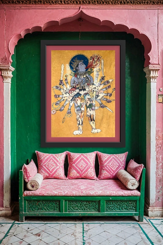 Authentic hand painted pen Kalamkari wall art 