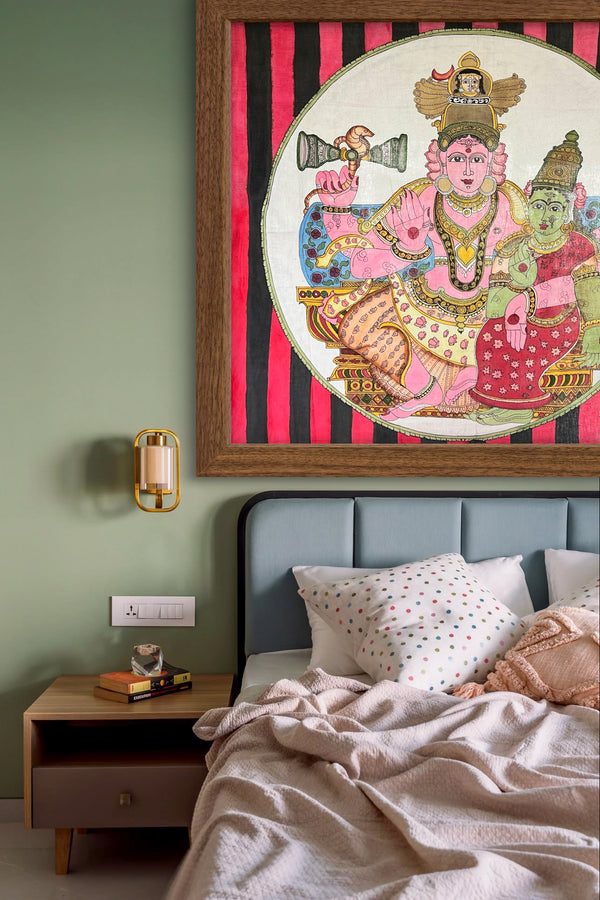  hand painted real pen kalamkari wall painting 